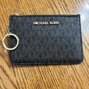 Michael Kors Signature Coin Pouch Jet Set Travel New Without Tags Brown
